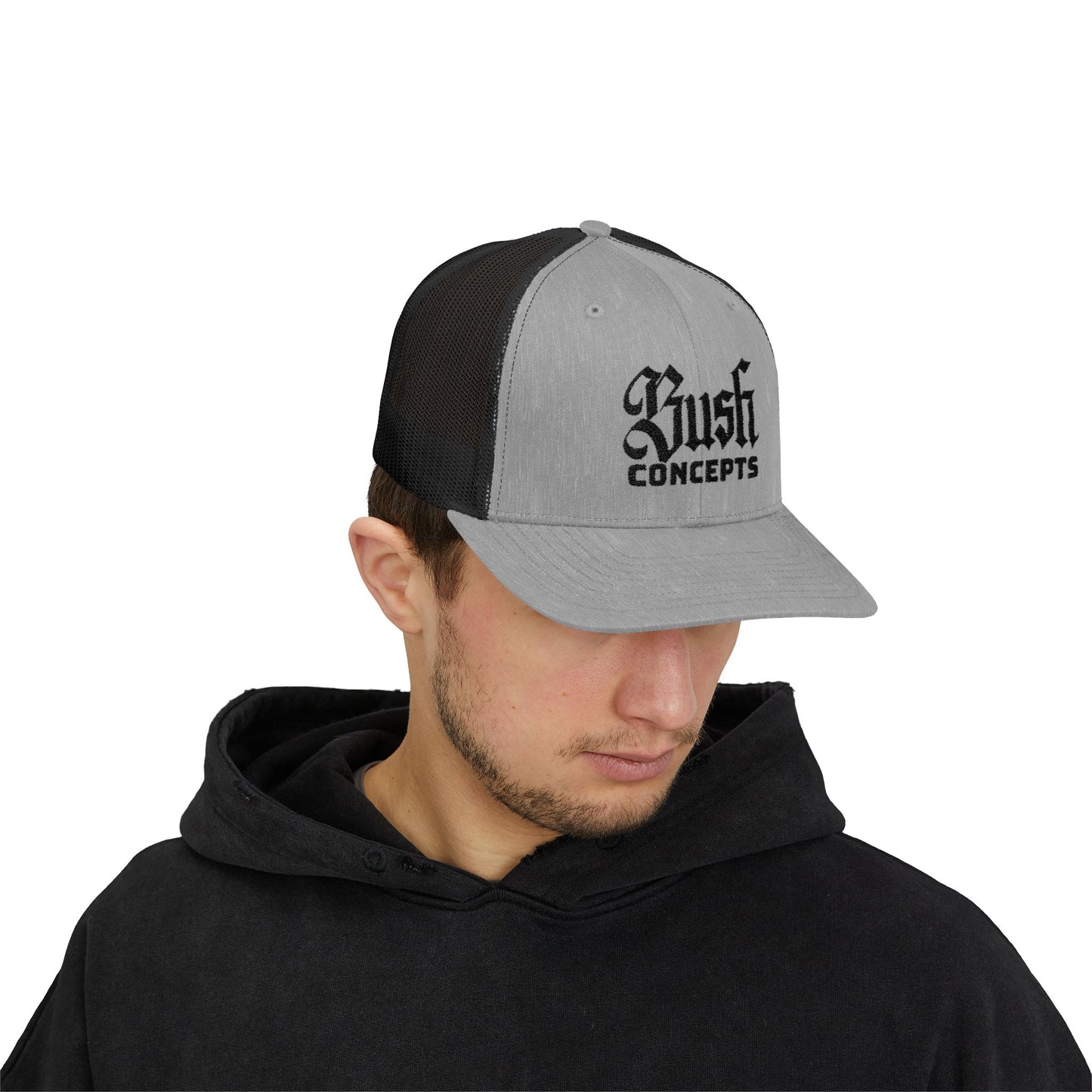 LOGO Black Snapback Trucker Hat