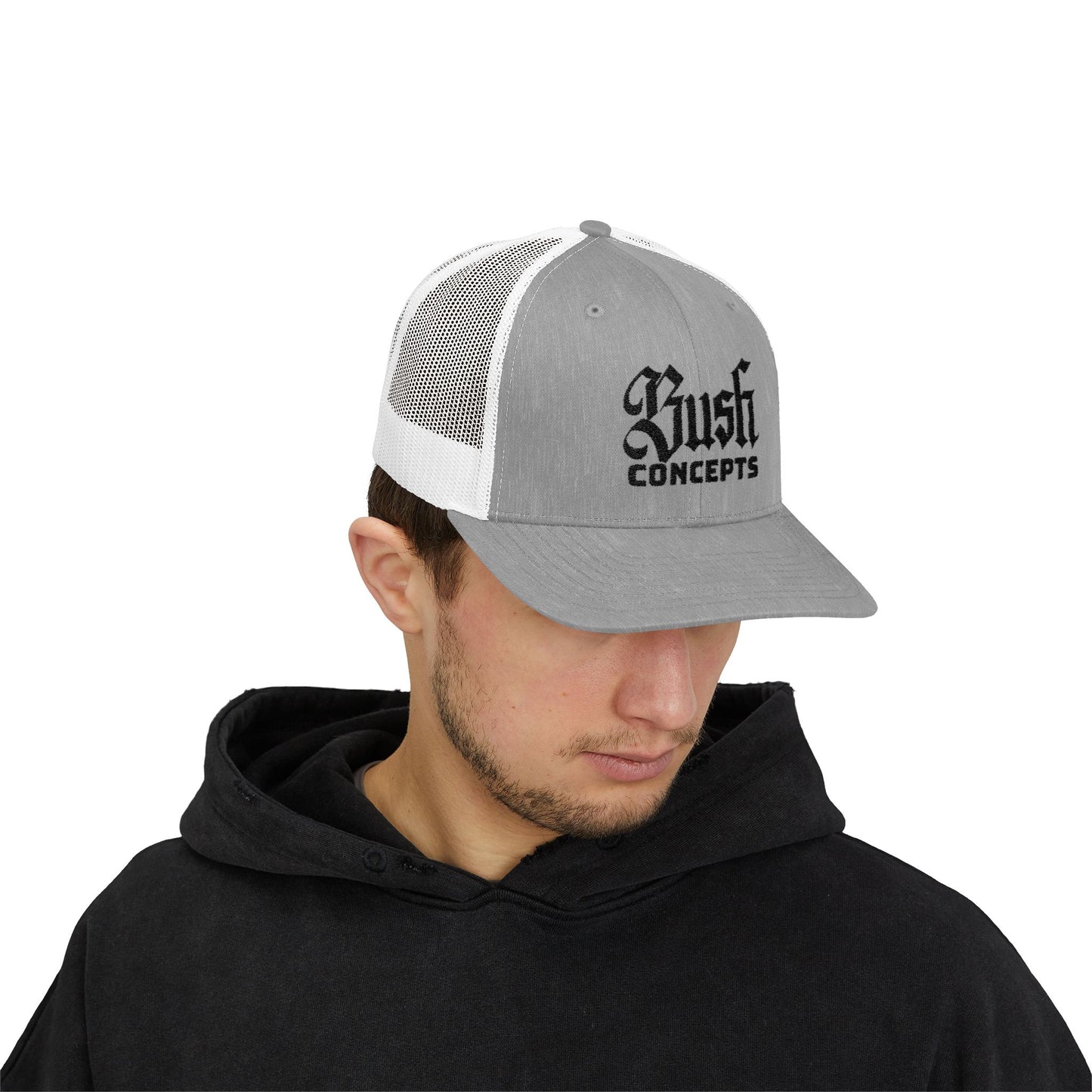 LOGO Black Snapback Trucker Hat